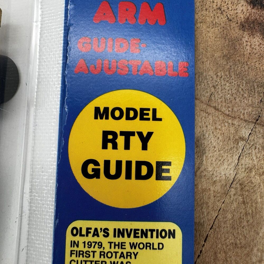 OLFA Rotary Fabric Cutter RTY-1G & Guide-Arm RTY-GUIDE Crafting Tool New Read - Picture 7 of 8